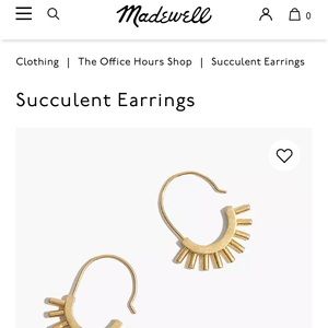 Madewell Succulent Earrings - NWOT